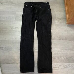 Levi's 514 Straight Fit Jeans Mens 31x32 Black Denim Pants